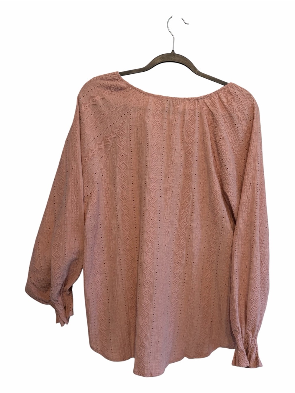Frye Dusty Rose Eyelet Peasant Blouse - Picture 2 of 3
